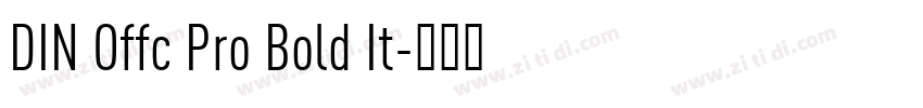 DIN Offc Pro Bold It字体转换